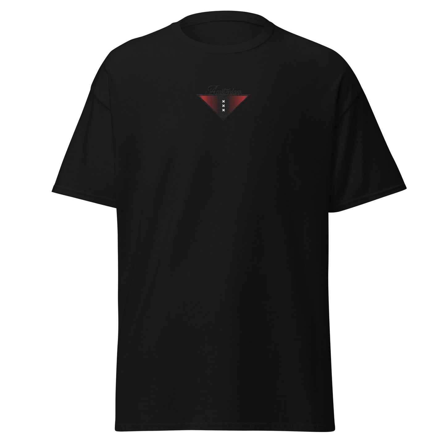 Amsterdam Driehoek Vlag T-shirt(geborduurd)