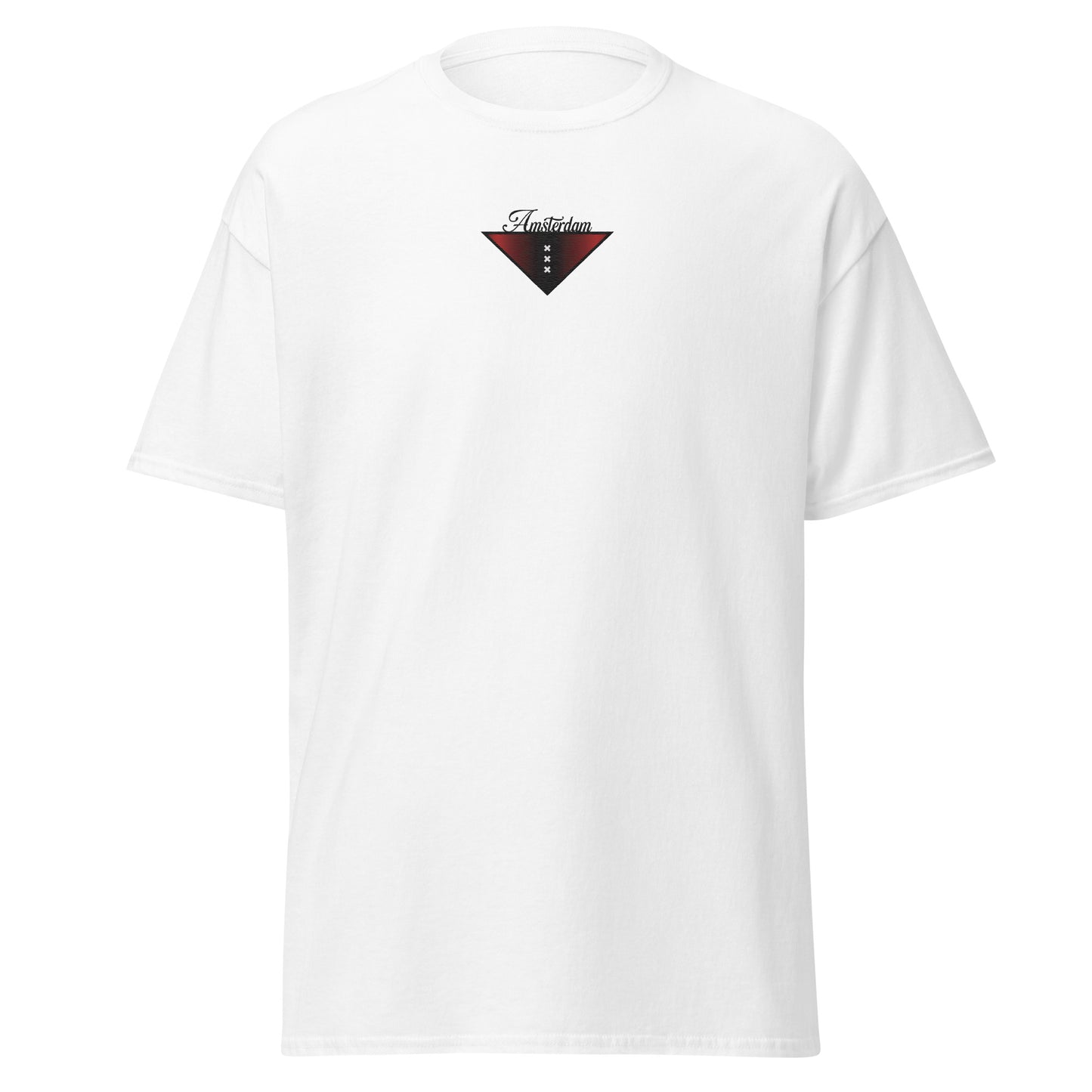 Amsterdam Driehoek Vlag T-shirt(geborduurd)